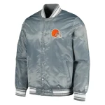 Cleveland Browns Locker Room Satin Gray Jacket