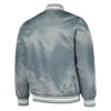 Cleveland browns locker room satin varsity full snap jacket gray 2