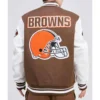 Cleveland browns mash up varsity jacket