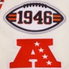 Cleveland browns retro classic full snap satin varsity jacket white 1