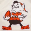 Cleveland browns retro classic full snap satin varsity jacket white 2