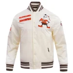 Cleveland Browns Retro Classic White Satin Jacket