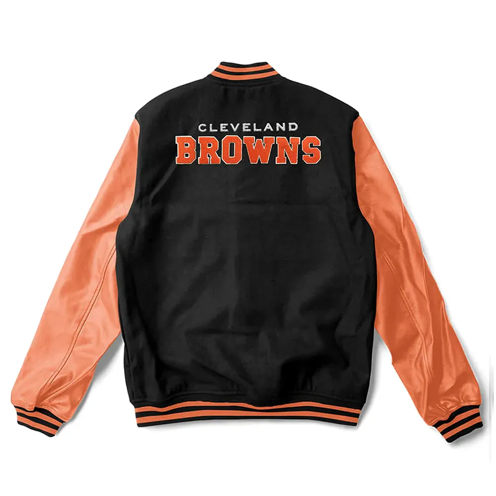 Cleveland browns varsity black jacket