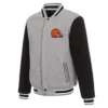 Cleveland browns varsity fleece jacket