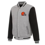 Cleveland Browns Two-Tone Gray/Black Wool Jacket