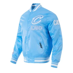 Cleveland cavaliers 2024 25 city edition blue varsity jacket