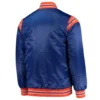 Cleveland cavaliers enforcer full snap satin varsity jacket blue 1