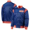 Cleveland cavaliers enforcer full snap satin varsity jacket blue 3