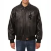 Cleveland cavaliers full leather bomber varsity jacket black 1