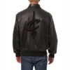 Cleveland cavaliers full leather bomber varsity jacket black 2