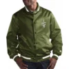 Cleveland cavaliers full snap green satin jacket