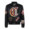 Cleveland cavaliers jeff hamilton full leather jacket black 1