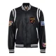 Cleveland cavaliers leather varsity jacket black 1