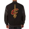 Cleveland cavaliers one color wool and leather jacket