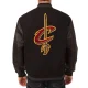 Cleveland cavaliers one color wool and leather jacket