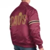 Cleveland cavaliers pick roll satin bomber jacket
