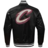 Cleveland cavaliers pro standard chest the land black satin varsity jacket 4