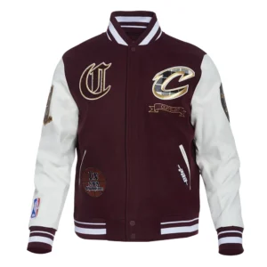 Cleveland cavaliers pro standard pro prep wool and leather varsity jacket 2