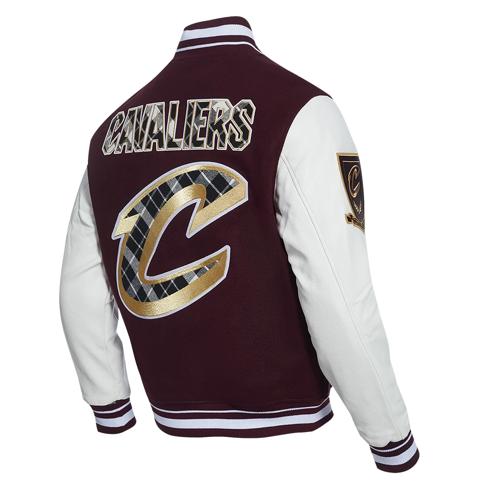 Cleveland cavaliers pro standard pro prep wool and leather varsity jacket 3