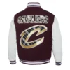 Cleveland cavaliers pro standard pro prep wool and leather varsity jacket 4