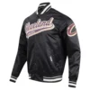 Cleveland cavaliers pro standard script tail black satin varsity jacket 1