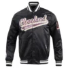 Cleveland cavaliers pro standard script tail black satin varsity jacket 2