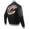 Cleveland cavaliers pro standard script tail black satin varsity jacket 3