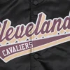 Cleveland cavaliers pro standard script tail black satin varsity jacket 5