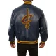 Cleveland cavaliers real leather varsity jacket navy 2