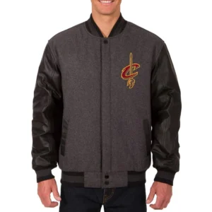 Cleveland cavaliers two tone charcoal black jacket