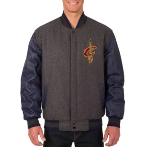 Cleveland cavaliers two tone charcoal navy jacket