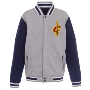 Cleveland cavaliers two tone gray navy jacket