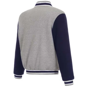 Cleveland cavaliers two tone gray navy wool varsity jacket