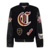 Cleveland cavaliers wool leather varsity jacket black 1