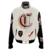 Cleveland cavaliers wool leather varsity jacket white black 1 1