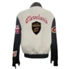 Cleveland cavaliers wool leather varsity jacket white black 1