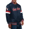 Cleveland guardians home game satin varsity jacket navy 1