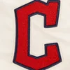 Cleveland guardians retro classic full snap satin varsity jacket cream 1