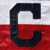 Cleveland guardians the ambassador full snap satin varsity jacket navy