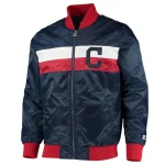 Cleveland Guardians The Ambassador Navy Satin Jacket