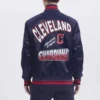 Cleveland guardians turn it up m navy varsity jacket