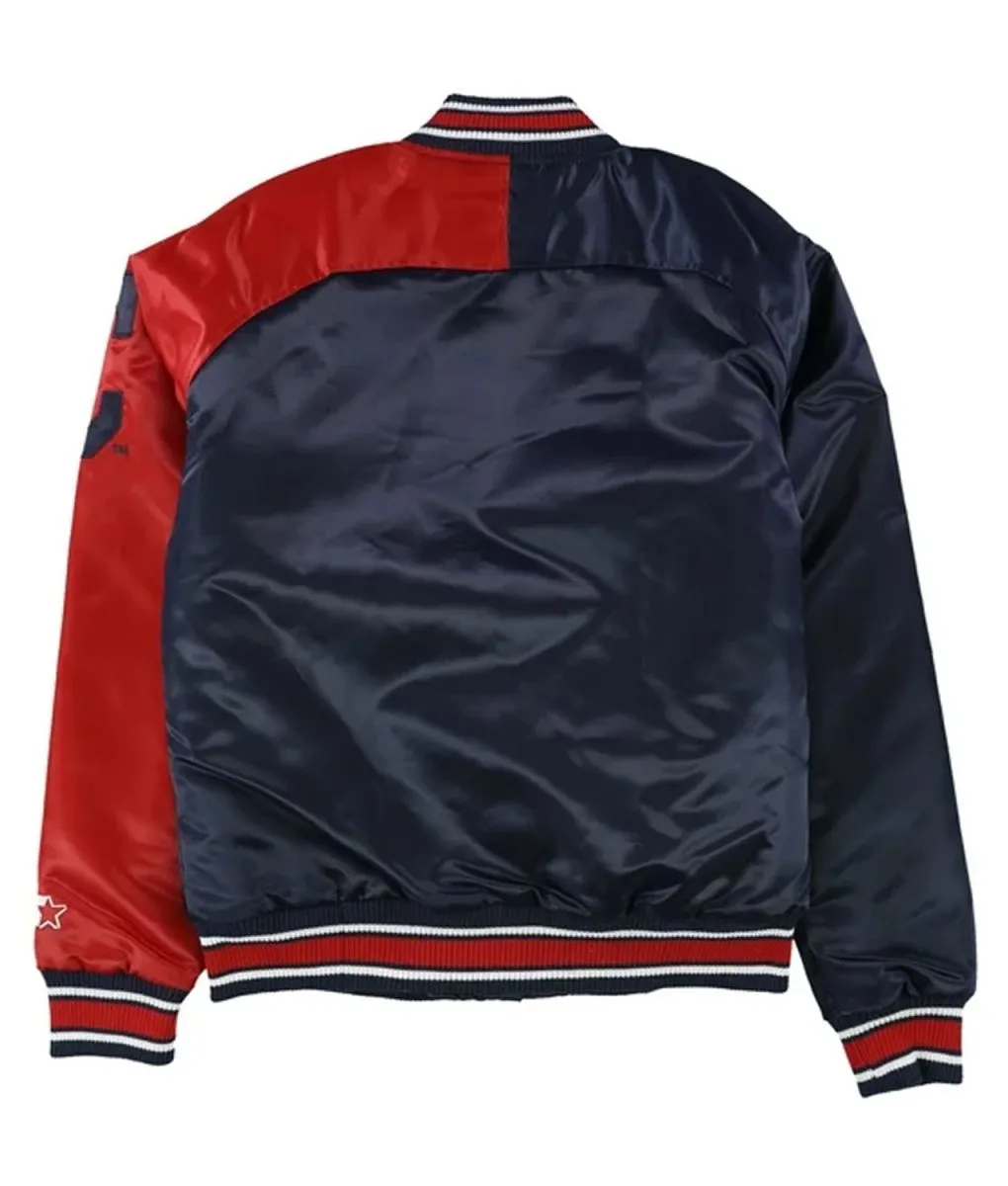 Cleveland indians navy and red varsity satin jacket