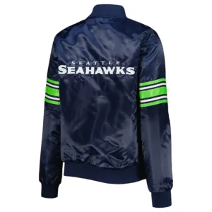 College navy seattle seahawks line up varsity jacket