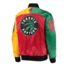 Color block toronto raptors varsity jacket