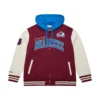 Colorado avalanche burgundy rinkside hooded jacket