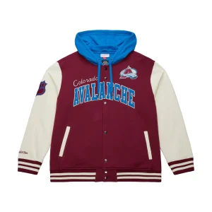 Colorado avalanche burgundy rinkside hooded jacket