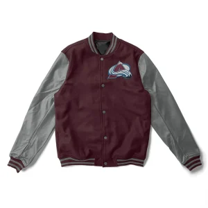 Colorado avalanche letterman maroon jacket