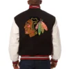 Colorado avalanche two tone wool leather varsity jacket navywhite 01 1