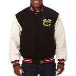 Chicago Blackhawks Two Tone Wool/Leather Jacket