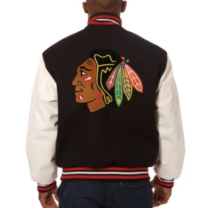 Colorado avalanche two tone wool leather varsity jacket navywhite 01 1